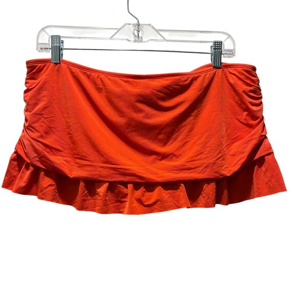 Kenneth Cole Reaction Skirt Swimwear Skort Orange Womens Size XL - Picture 2 of 7